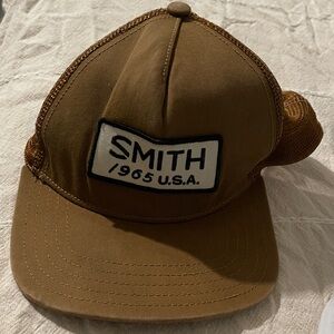 SMITH Brown Snapback Mesh Trucker Cap